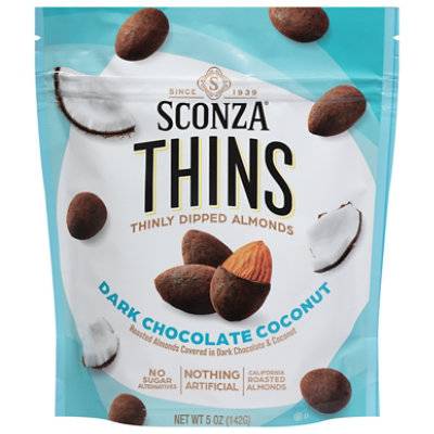 Sconza Thins Dk Chocolate Coconut