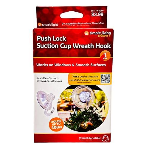 Simple Living Solutions Suction Cup Clamp Wreath Hanger