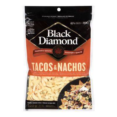Black Diamond Tacos and Nachos Blend Shredded Cheese (320 g)
