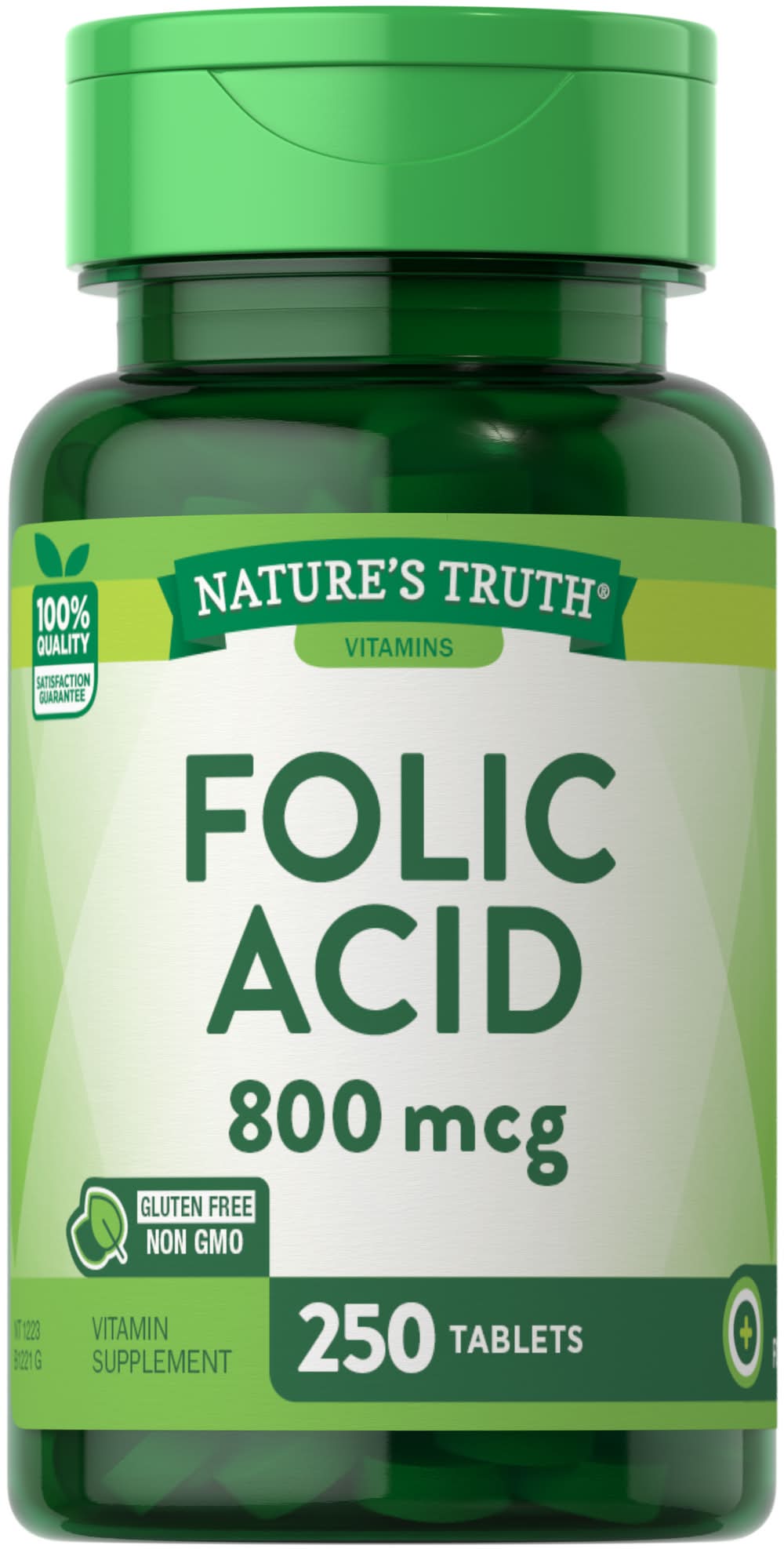 Nature's Truth Folic Acid 800 Mcg Tablets (4.5 oz)