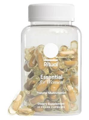 Ritual Prenatal Multivitamin With Omega-3 Vegan Capsules, Women (60 ct)