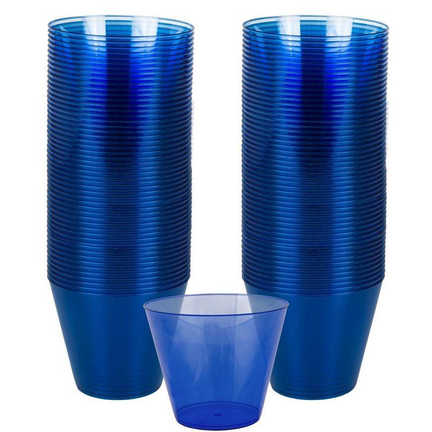 Party City Plastic Cups (9 oz/royal blue)