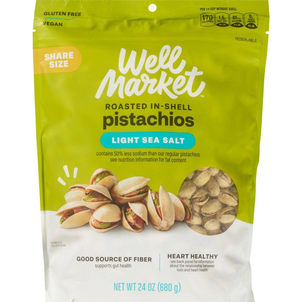 Well Market Roasted Light Salt In Shell Pistachios, 24 Oz