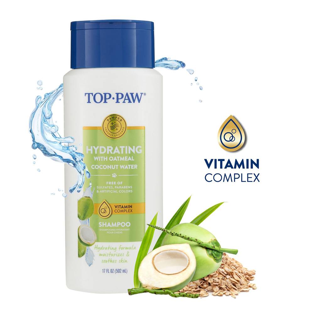 Top Paw® Hydrating with Oatmeal Dog Shampoo - Coconut Water (Size: 17 Fl Oz)