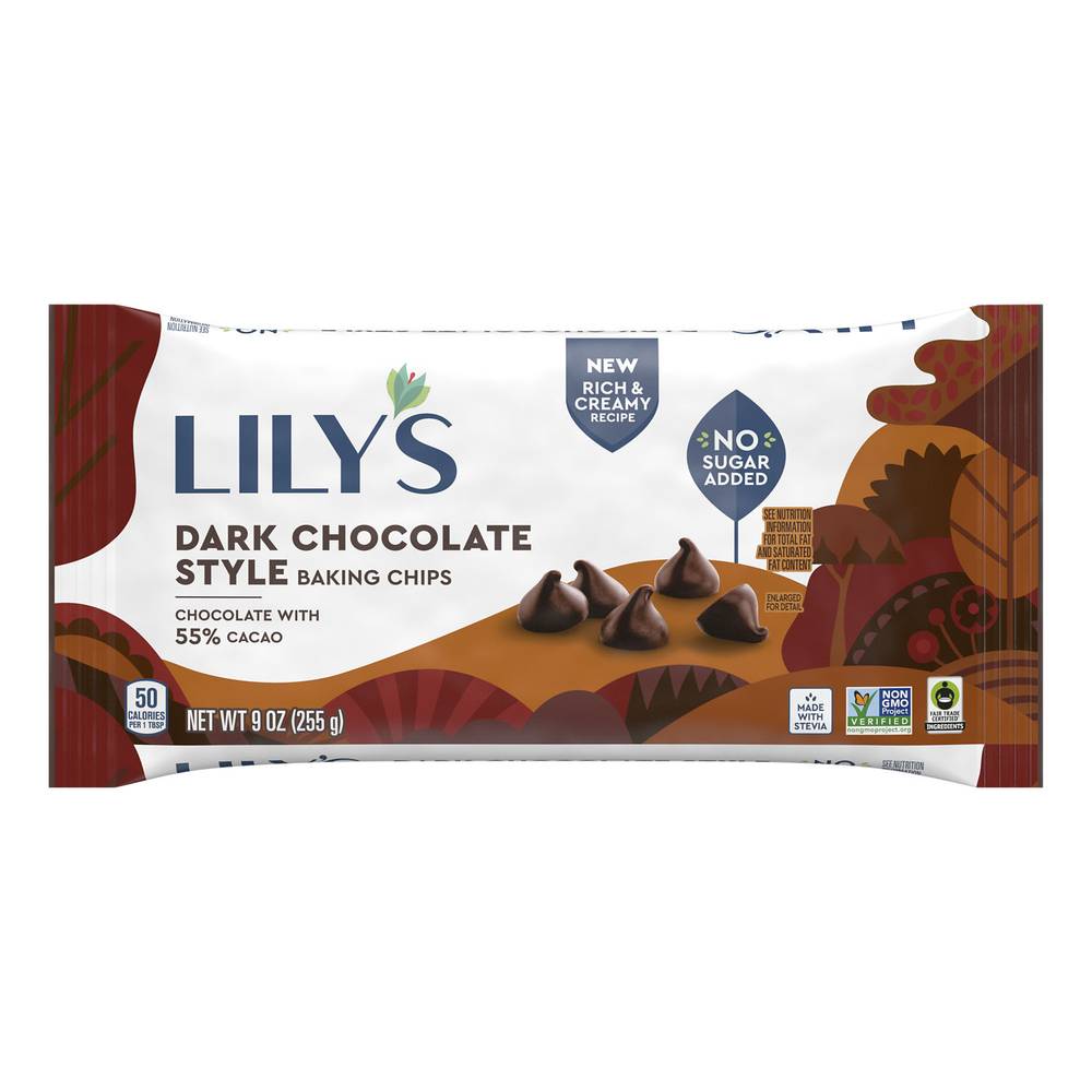 Lily's Baking Chips, Dark Chocolate (9 oz)