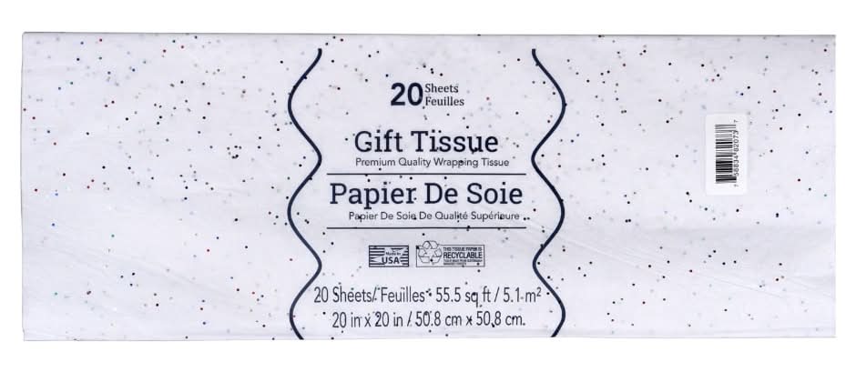 Premium Quality Wrapping Tissue, 20x20 in, White (20 ct)