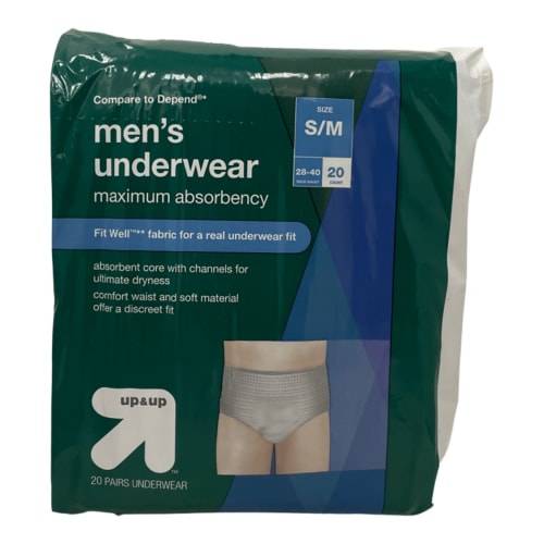 up&up Incontinence Underwear For Men, S/M (20 ct)