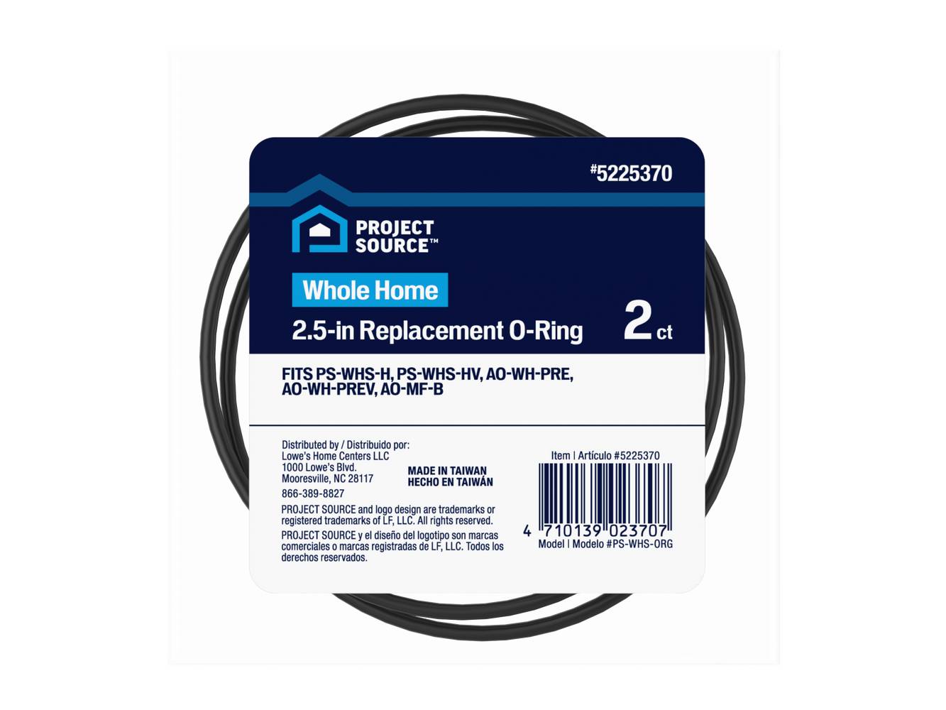 Project Source 2-Pack 3-7/16-in x 0.13 Rubber Faucet O-Ring | PS-WHS-ORG