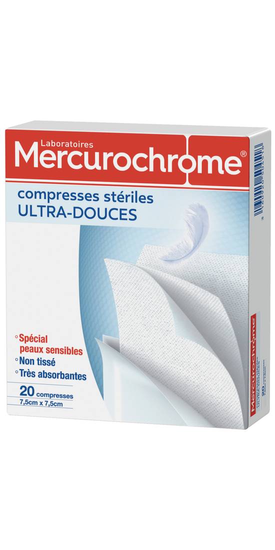 Mercurochrome - Compresses stériles ultra-douces (20 pièces)