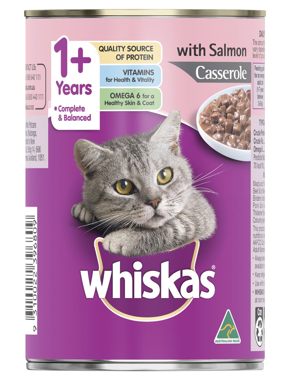 Whiskas Adult Wet Cat Food Salmon Casserole Delivery Near Me | Order Online  | Uber Eats