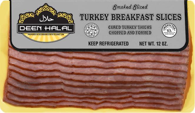 Deen Halal - Sliced Turkey Bacon - 12 oz