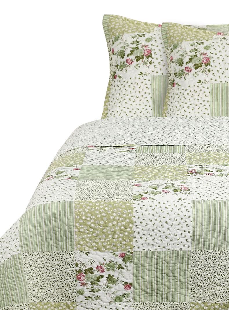 Stylo · Quilt 2 plazas romántico estampado