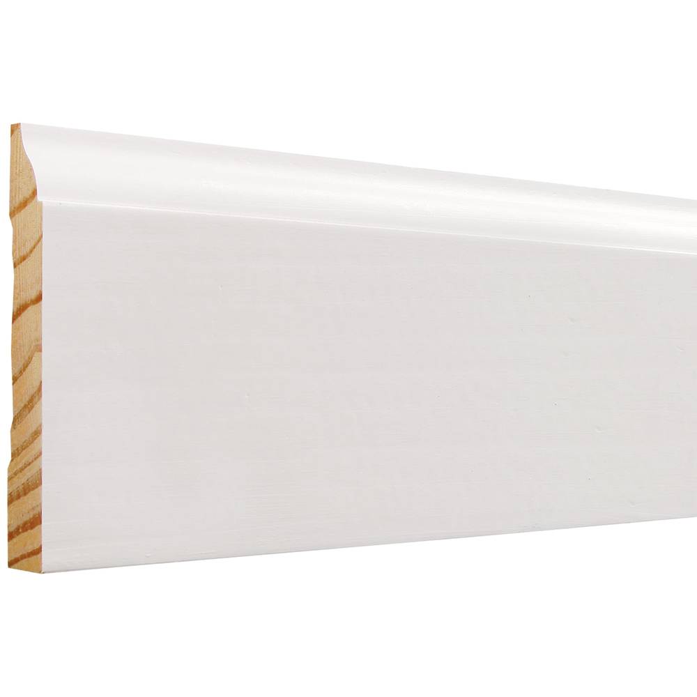 RELIABILT 9/16-in x 3-1/4-in x 12-ft Colonial Primed Pine 623 Baseboard Moulding | 62312FJPMD