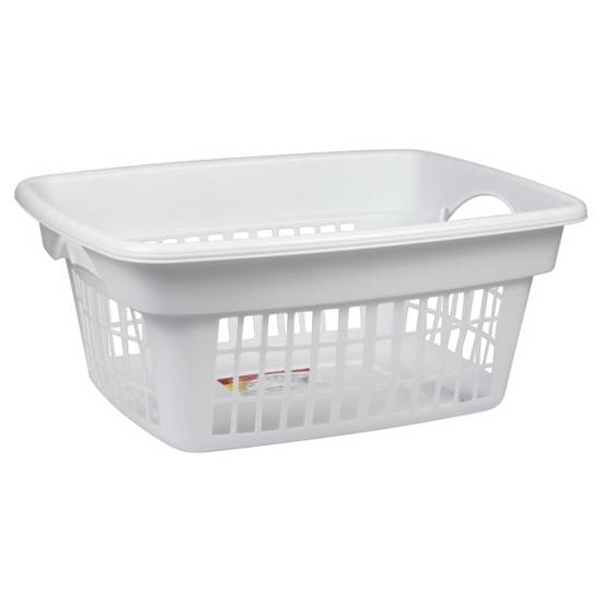 Rubbermaid White Plastic Laundry Basket With Handles (1 ct)
