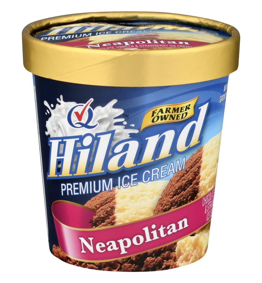 Hiland Premium Ice Cream, Neapolitan (1 pint)