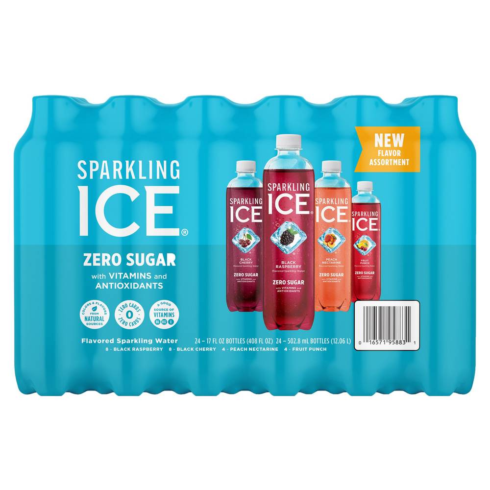 Sparkling Ice Spiked Zero Sugar With Vitamins & Antioxidants Flavored Sparkling Water (24 pack, 17 fl oz) (assorted)