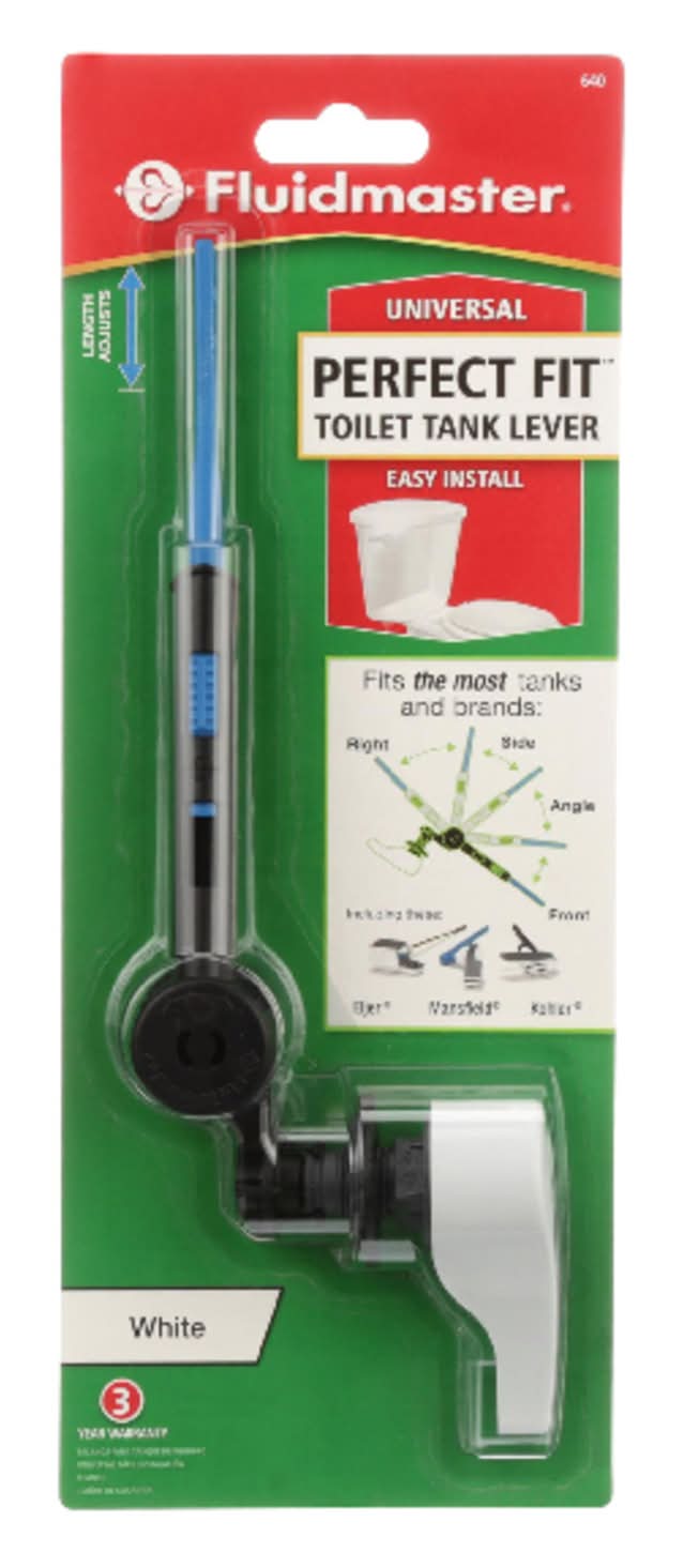 Fluidmaster Perfect Fit Tank Lever White Plastic For Universal