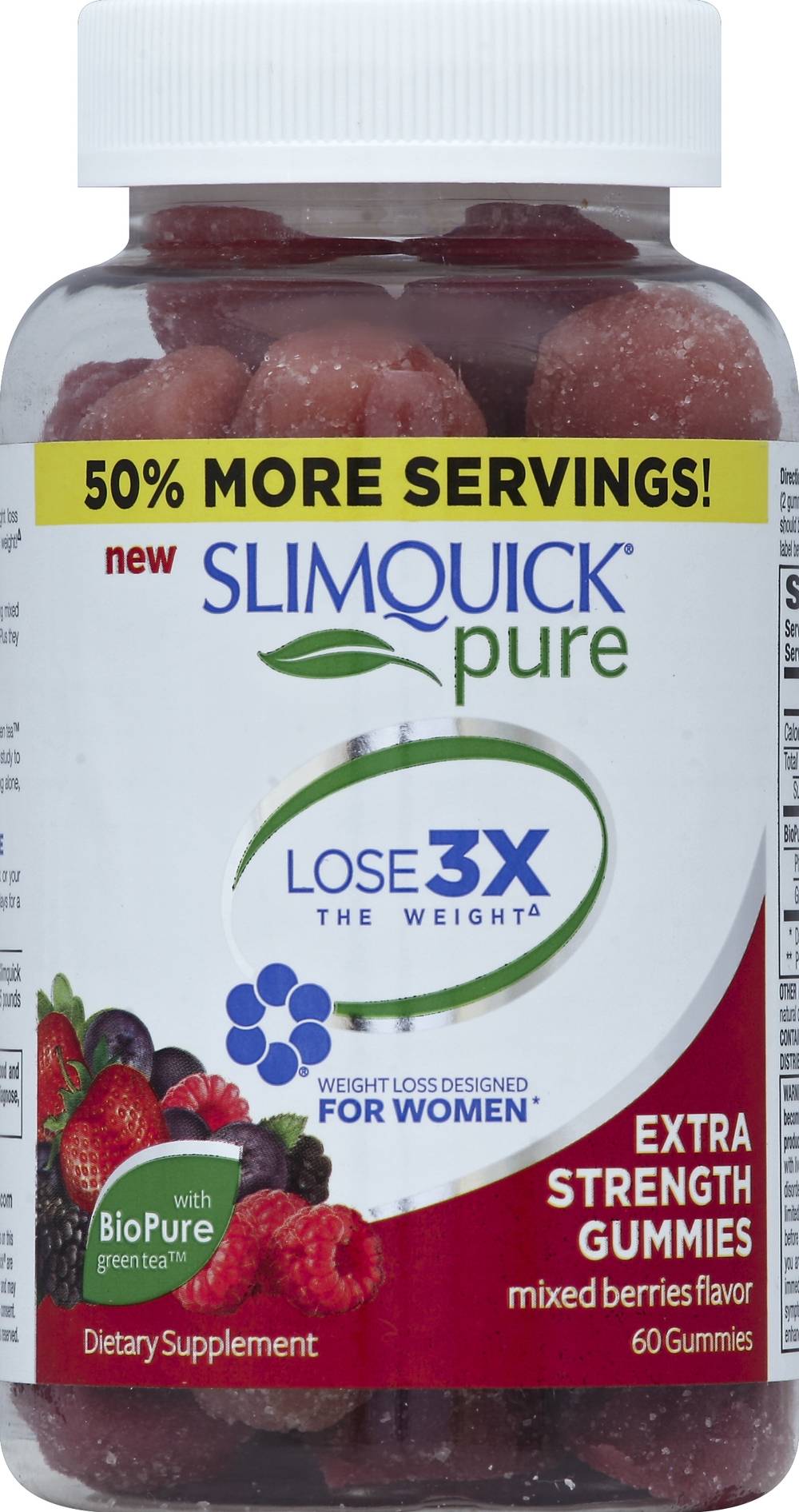 Slimquick Pure Extra Strength Weight Loss Gummies (60 ct)