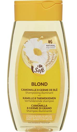 Shampoing illuminant Blond CARREFOUR SOFT - le flacon de 250mL