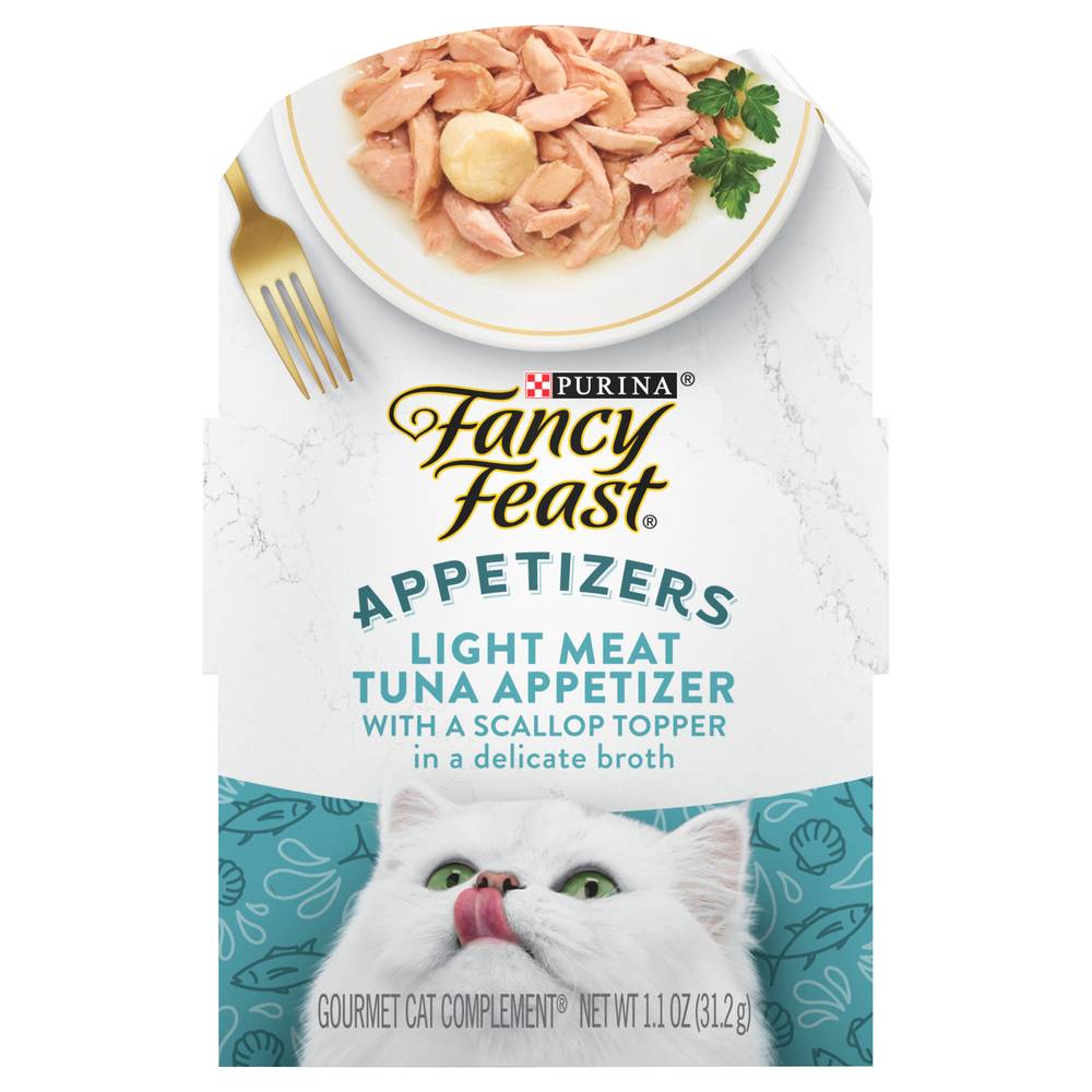 Fancy Feast Light Meat Tuna Appetizer With Scallop Topper in Broth (1.1 oz)