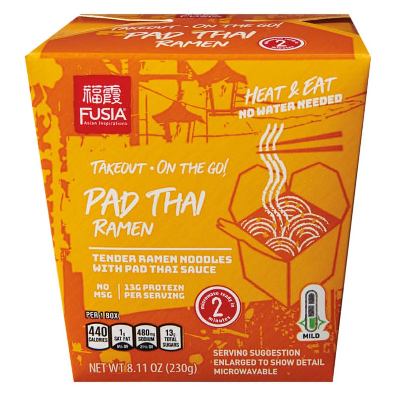Fusia Asian Inspirations Pad Thai Ramen Noodle Takeout Box (8.11 oz)