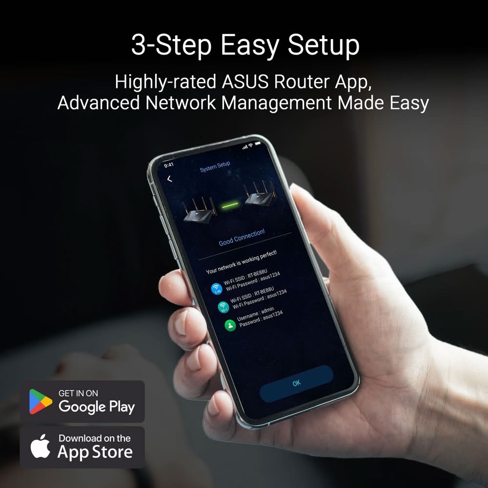 ASUS Wi-Fi 7 Be7200 Dual Band Gigabit Extendable Router Delivery Near ...