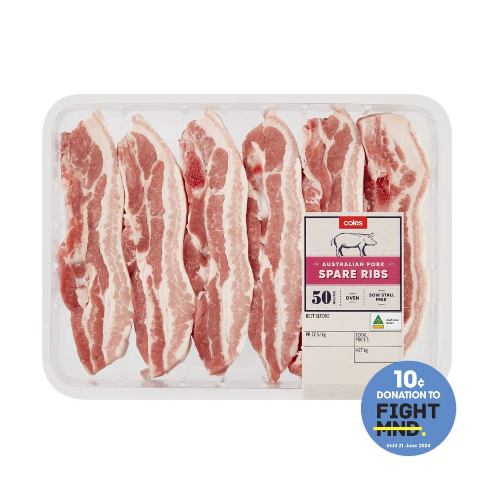 Coles Pork Spare Ribs approx. 950g