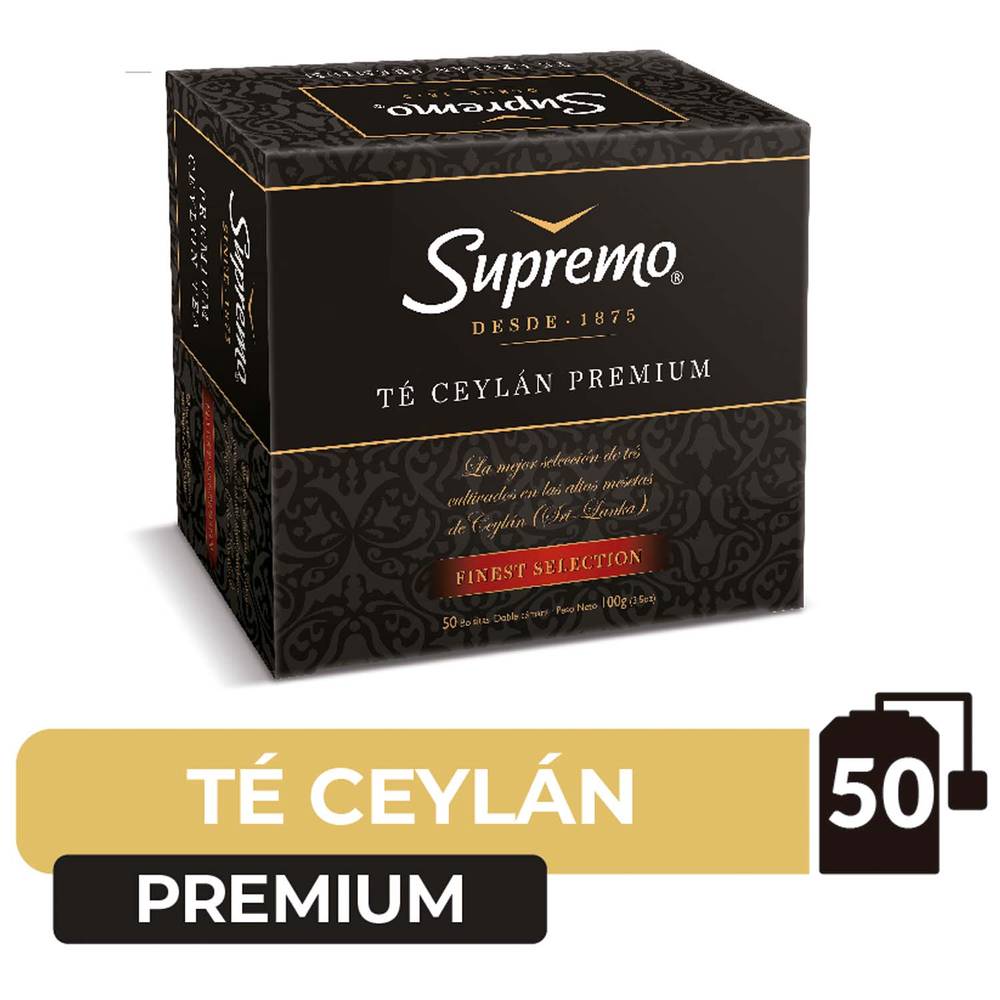 Supremo té ceylán premium (caja 50 u)