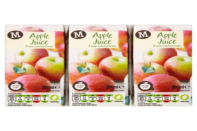 Morrisons Apple Juice 200ml 3pk