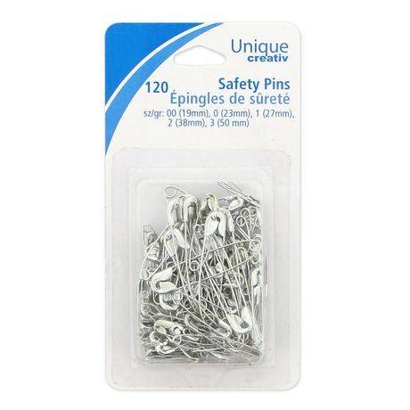 Unique Creativ Safety Pins in Assorted Sizes (100 g)