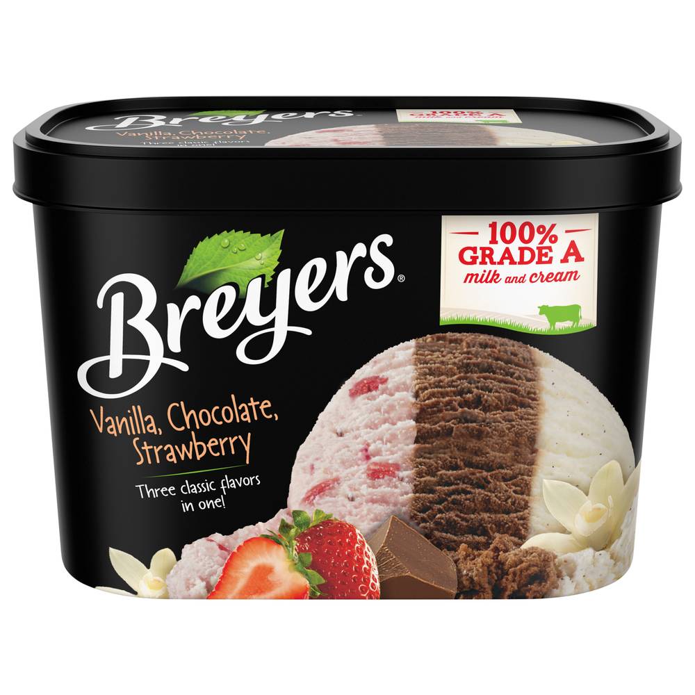 Breyers Ice Cream (vanilla, chocolate, strawberry)