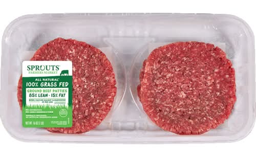 Sprouts 85% Lean Grass-Fed Ground Beef Patties