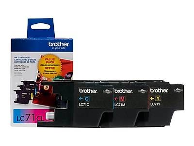Brother Lc71 Cyan, Magenta, Yellow Ink Cartridges (3 ct)
