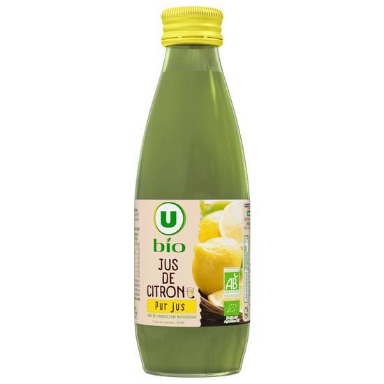 Les Produits U - Pur jus bio, citron (250ml)
