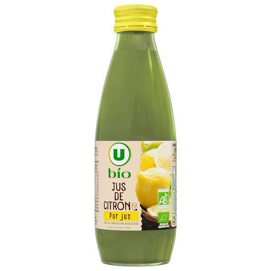 Les Produits U - Pur jus bio (250 ml) (citron)