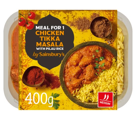 Sainsbury's Chicken Tikka Masala With Pilau Rice Meal (400g)