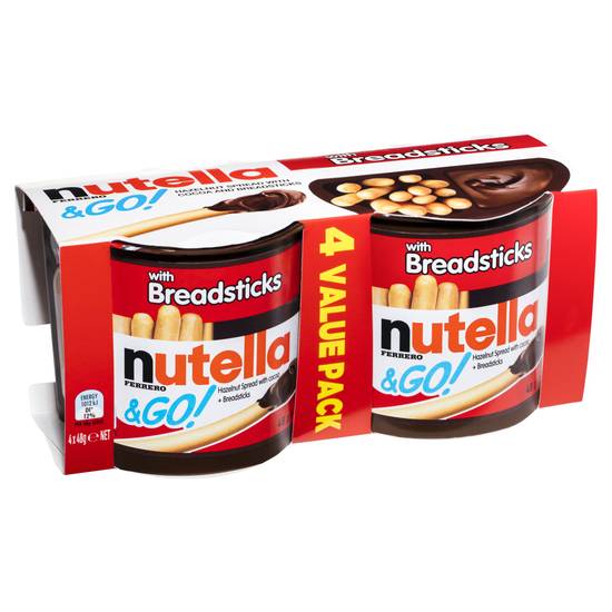 Nutella Go Hazelnut Spread With Cocoa Breadsticks Multipack 48g 4 pack