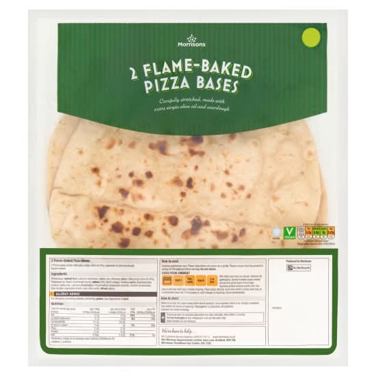 Morrisons Flame-Baked Pizza Bases (2 pack)