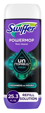 Swiffer unstopables solution nettoyante pour planchers supervadrouille (frais) - swiffer powermop floor cleaning refill solution (748.2 ml)