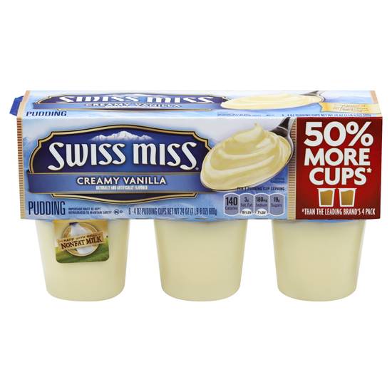 Swiss Miss Natural & Artificially Flavored Vanilla Pudding (4 ct)