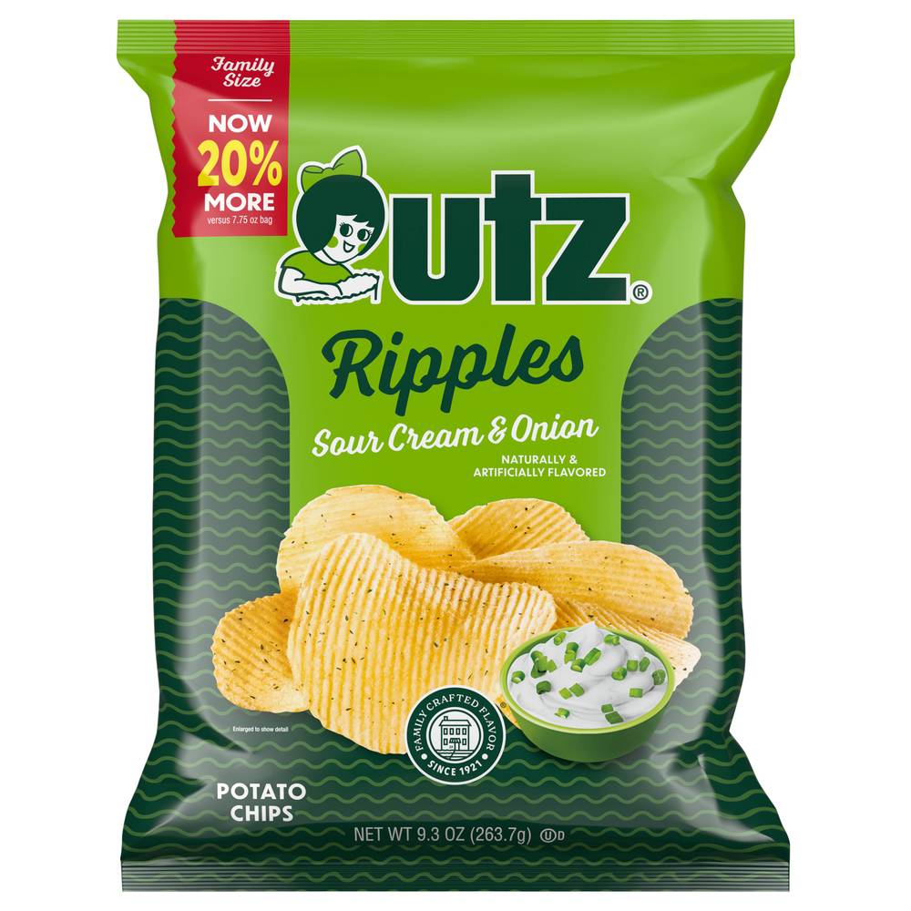 Utz Ripples Family Size Sour Cream & Onion Potato Chips (7.8 oz)