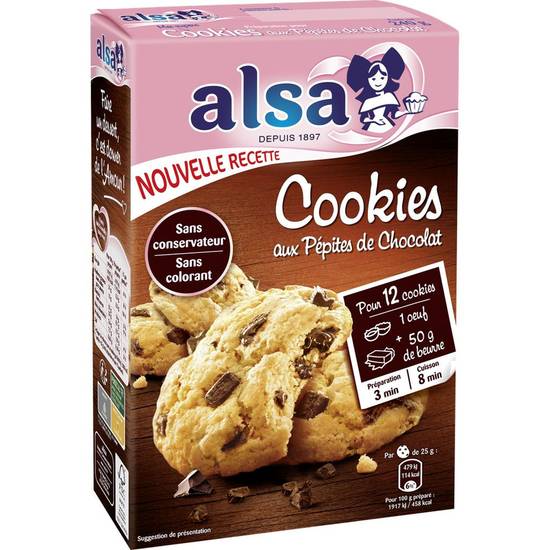 Préparation cookies pépites chocolat Alsa 240g