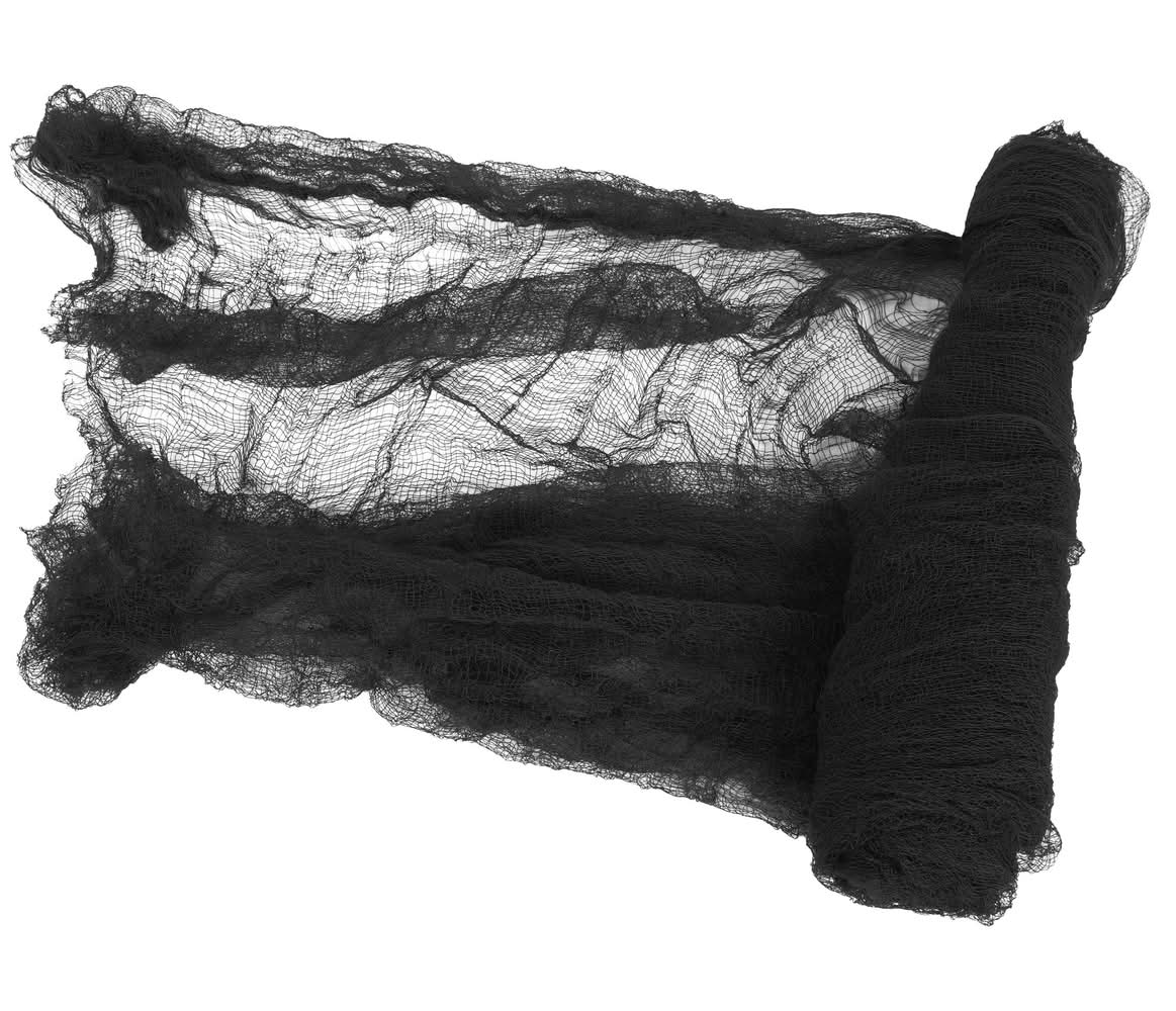 Haunted Living 7.5-ft Black Gauze