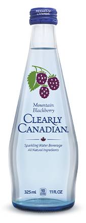 Clearly Canadian Sparkling Water Beverage, Mountain Blackberry (325 ml)