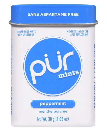Pur Menthes À La Menthe Poivrée 30 G / Pür Sugar-Free Mints Peppermint 30 g