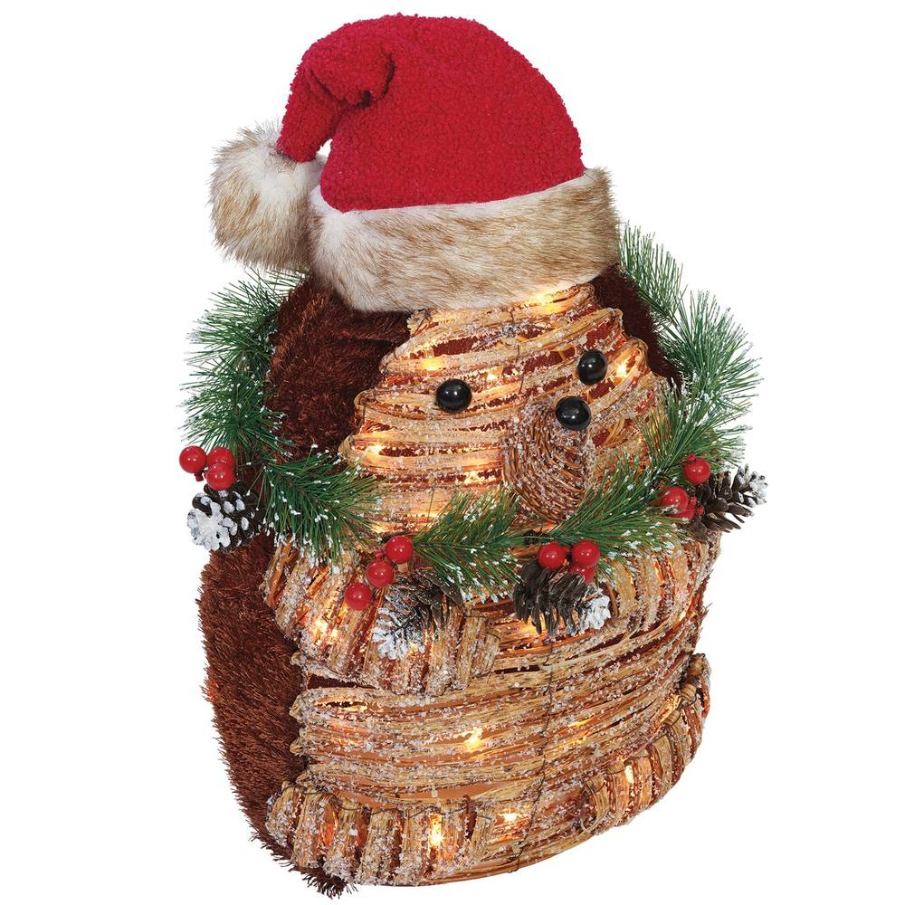 Holiday Living 18-in Lighted Rattan Hedgehog Decoration | ES69-391