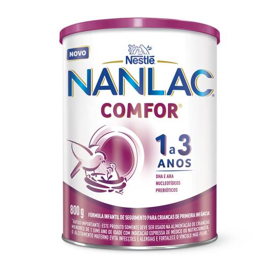 Nanlac fórmula infantil comfor 1 a 3 anos  (800 g)