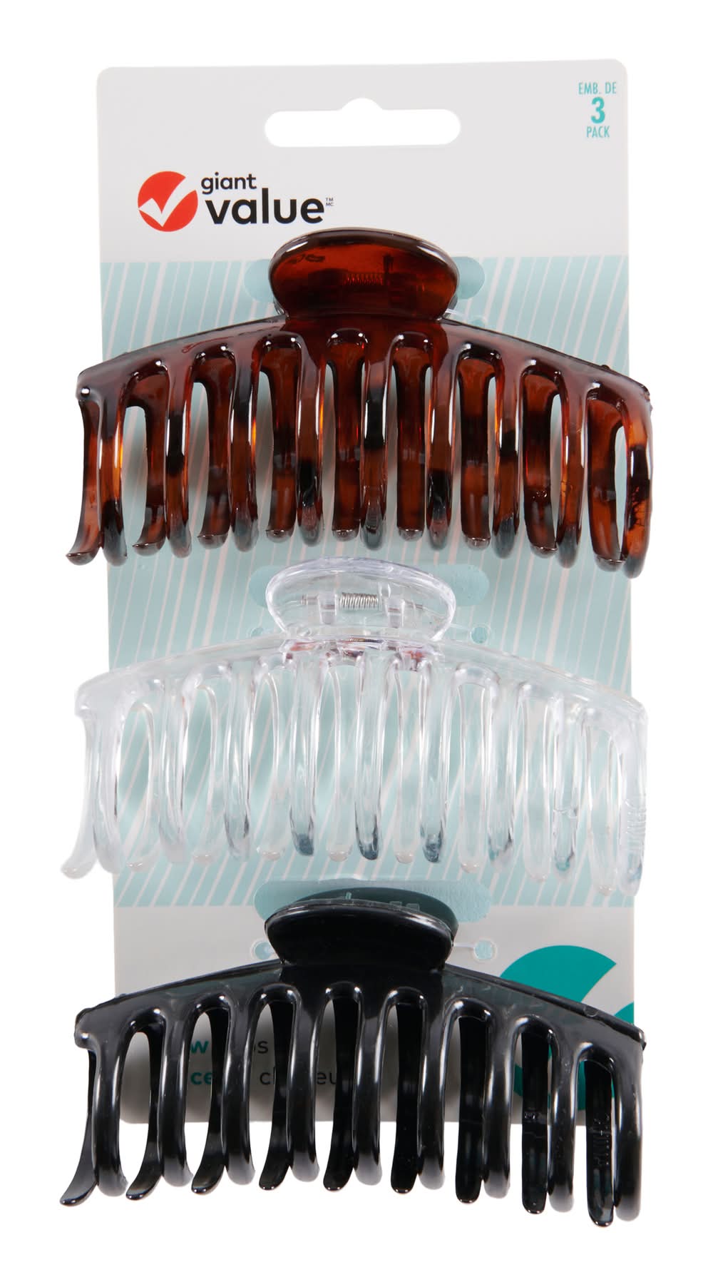 Giant Value Claw Clips (3 ct)