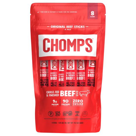 Chomps Mild Original Beef Sticks (8 ct)