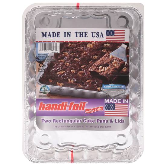 Handi-Foil Rectangular Cake Pans & Lids